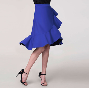 Flounce Design Mini Skirt for Women with Customized Size and Polyester Blend Fabric