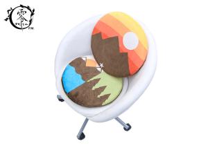 China Sunset Sunrise Decorative Cushions Pillows Soft Round For Seat Short Plush Lumbar Support on sale