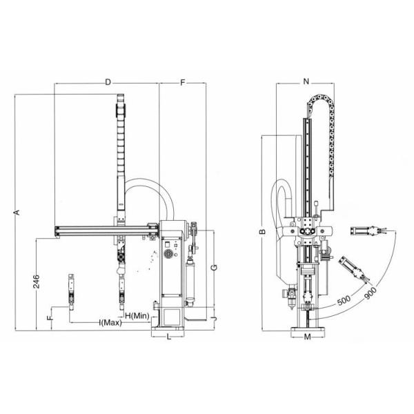 Swing Arm Robot Interface For Plastic Machine CNC Precision Process CE Standard