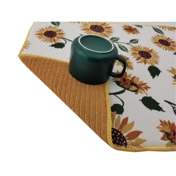 Eco-Friendly Microfiber Dish Drying Mat 200gsm Countertop Pad