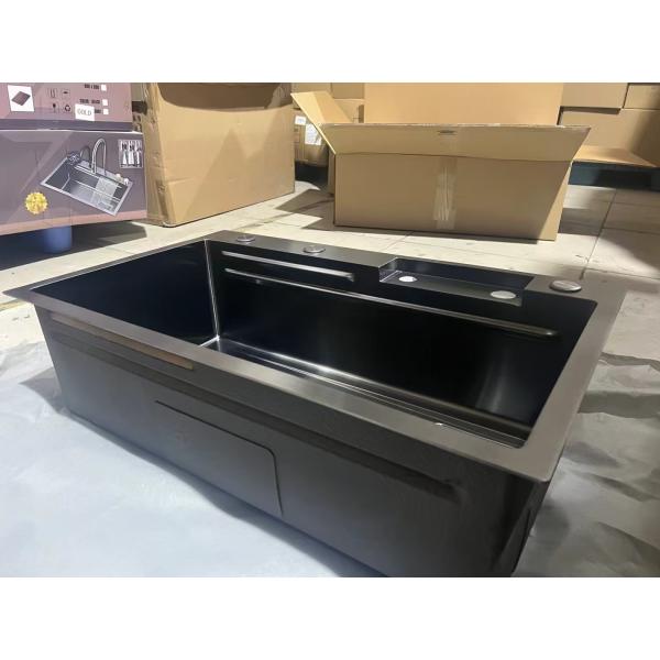 Square Brushed Single Bowl Undermount Sink with Smooth and Easy-to-clean Surface
