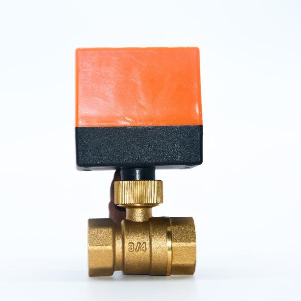 Durable AC220V Brass Water Valve , Automatic Electronic Motorized Ball Valve DN15 20 25 32 40