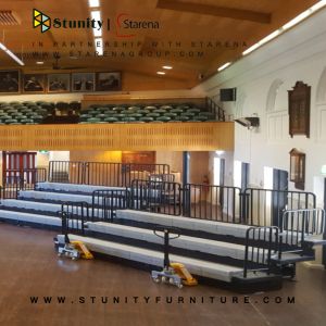 STUNITY Durable Retractable Stadium Bleacher Chairs