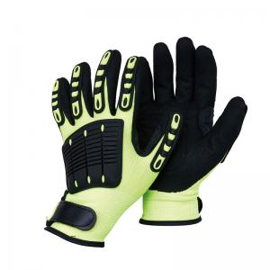 China S-XXL N115010 Nitrile Sandy Palm TPR Impact Protection Nitrile Cut Resistant Safety Gloves wholesale