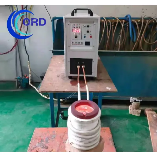 Hf-25kw High Frequency Induction Melting Machine for Melting The Cooper, Brass, Bronze, Cast Iron, Steel, God, etc with 5kg Furnace