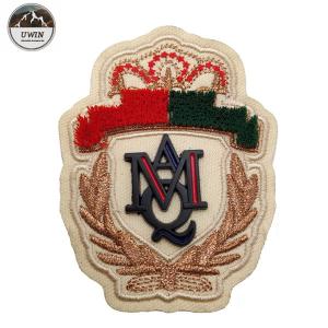 China Royal Exquisite 3D Puff Embroidery Digitizing Velvet Patch With Rubber Lable wholesale