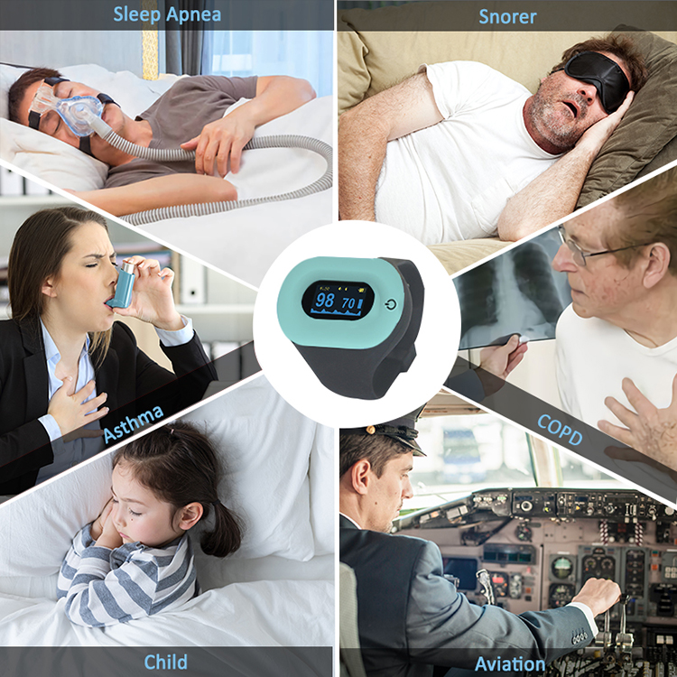 BM2000D O2 Portable Wrist Ring Probe Oxygen Level Monitor SpO2 Oximeter
