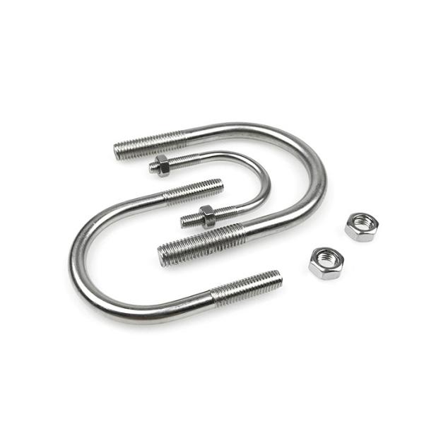 U Shape Bolt And Nut Assembly , Zinc Plated Galvanized Metal Hardware