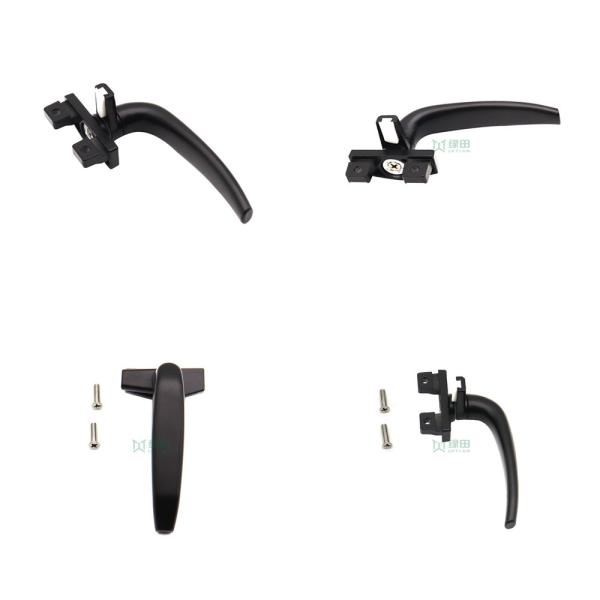 Casement Seven Shape Lockable Window Door Handle Zinc Alloy Construction