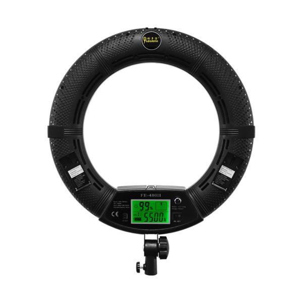 Quality Yidoblo 18'' FE-480II 96w Dimmable Phone Ring Light with LCD Display Remote Photography Photo Circle Light for Camera for sale