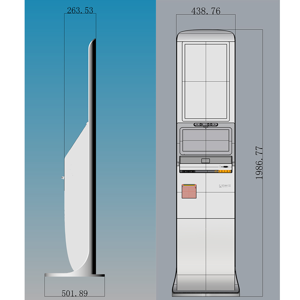 15 Inch Self Service Check In Hotel Rk3568 All In One Kiosk With Passport Scanner