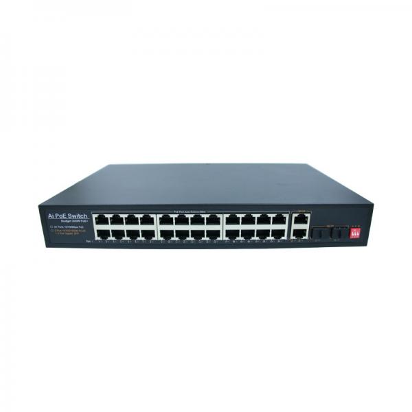 Industrial 24 Port Poe Switch Unmanaged 100M Fiber Optic Poe Switch