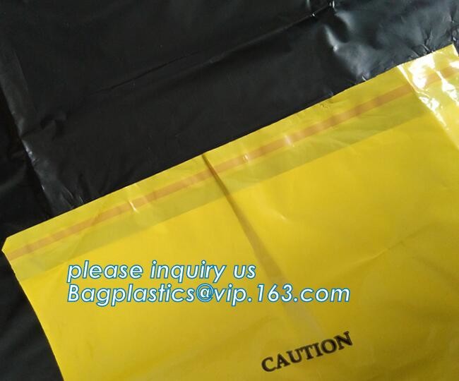 LDPE biohazard waste bin bags disposable medical autoclave bags, biohazard specimen bag plastic adhesive flat bag, bagea