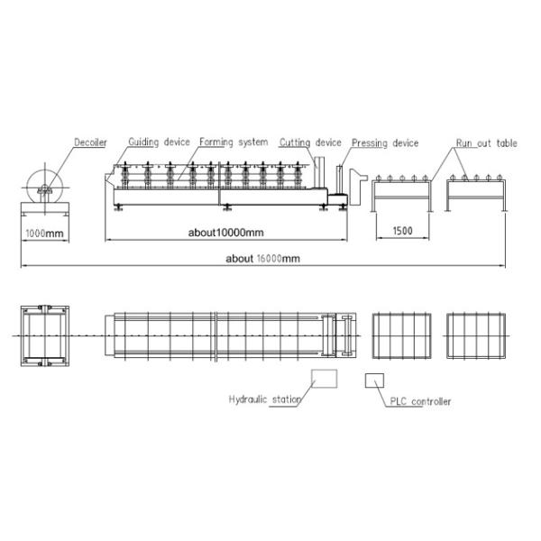 Step Tile Roll forming machine with Mitsubishi PLC & converter