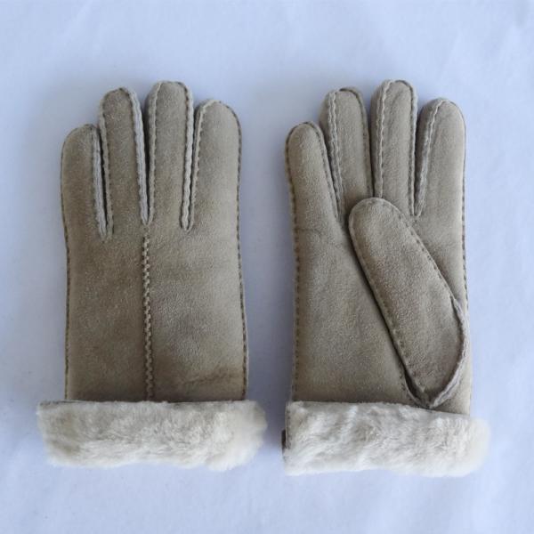 Quality High quality warm double face Australia sheepskin shearling gloves for sale