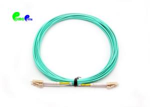 LC to LC 10G Fiber Patch Cord OM3 Multimode 2.0mm Zipcord Duplex OFNP Aqua for 10G application data center