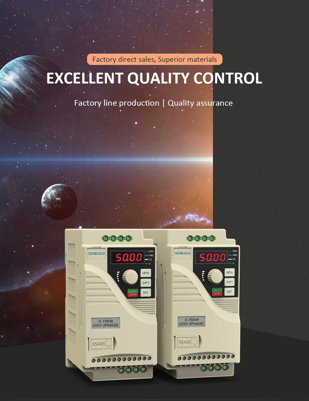 Mini VFD Frequency Converter Single Phase To Three Phase 0.75KW