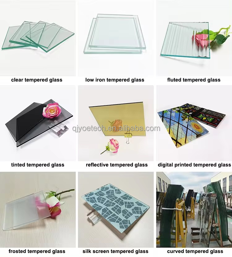 Fine Polished Edge Industrial Decoration Hotel Tempered Glass Fence for Swimming Pool