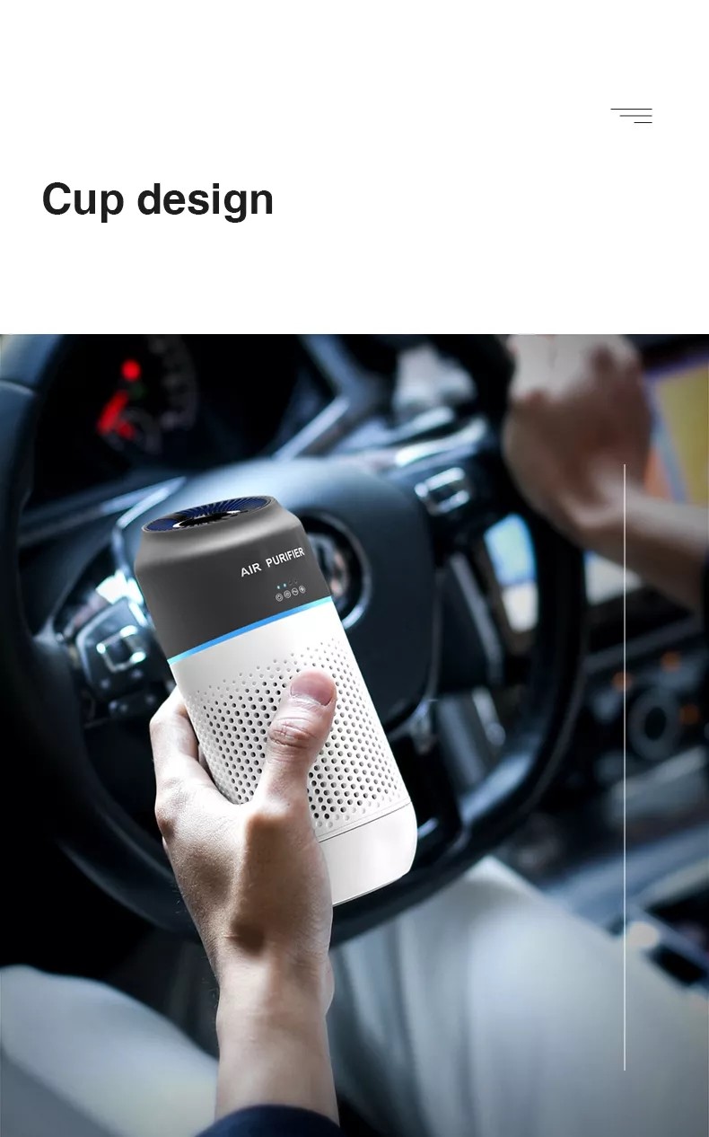 Home ABS Plastic Car Air Purifier With Fan Noise And Active Oxygen Release