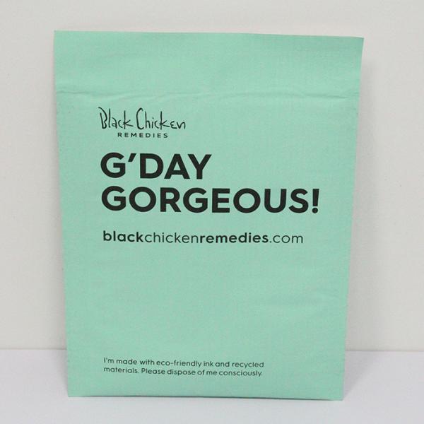 Green / Transparent Recyclable Paper Mailers 20x30cm Plant Based Paper Packaging