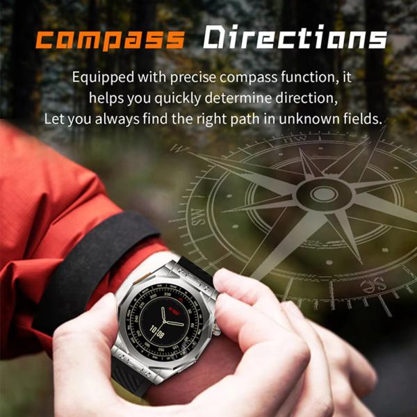 Body Temperature Bracelet Smart Watches For Outdoorsmen Z83max 1.52 Inch Screen