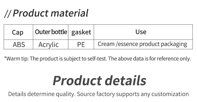 Industrial Cosmetic Luxury Black White Acrylic Plastic Double Wall Natural Body Scrub Container 50g 30g Jars With Lids
