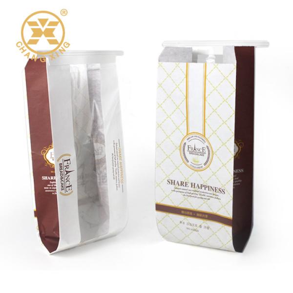 Quality OEM Printing Logo Resealable Paper Bags With Window for sale