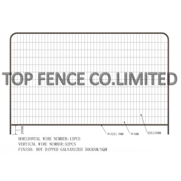 Customized Building Site Fencing / Removable Temporary Fence For Construction