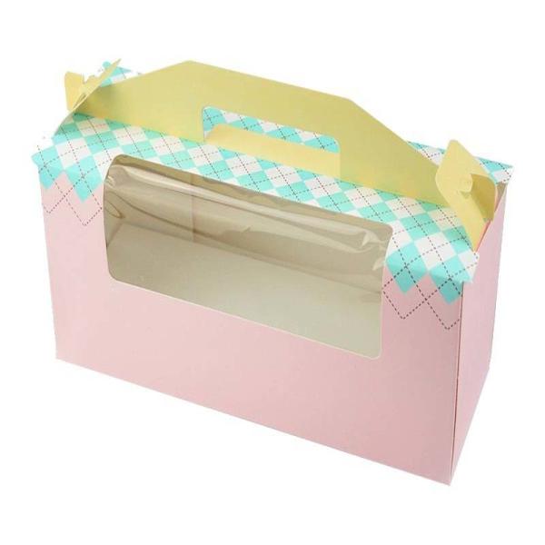 Custom cupcake packaging paper box with clear window High quality cake color box