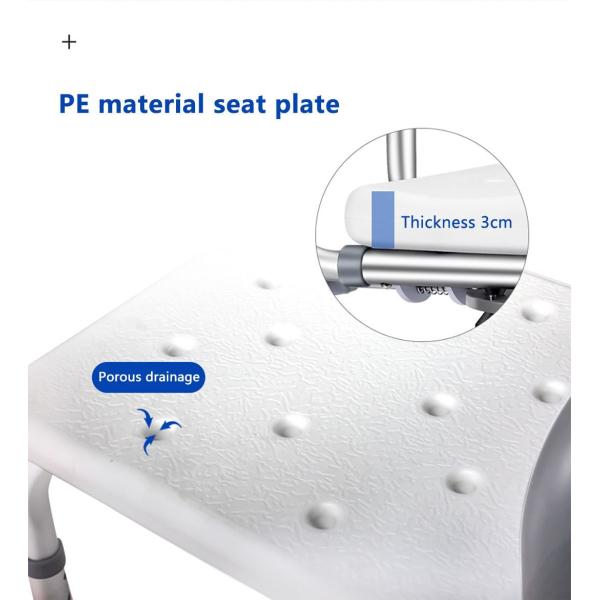 Portable Folding Height Adjustable Shower Stool Bathroom Safety Equipment for The Elderly