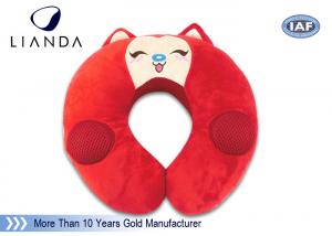 China Customized Animal Memory Foam Pillows , Soundbox U Shape Pillow With Velvet Cover wholesale
