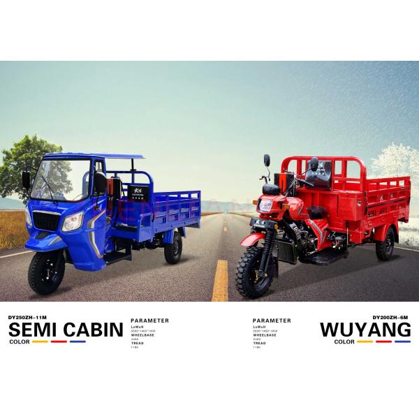 DAYANG African hot 250cc water tank tricycle with iron cabin and water-cooling engine