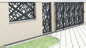 China OEM Residential Aluminum Fence Panels Fireproof Foldable Trellis Privacy Fence wholesale