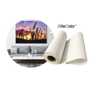 Inkjet 220gsm Matte Polyester Canvas Fabric Rolls Waterproof Pigment Dye