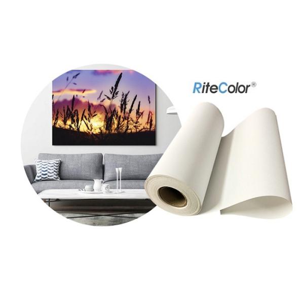Inkjet 220gsm Matte Polyester Canvas Fabric Rolls Waterproof Pigment Dye