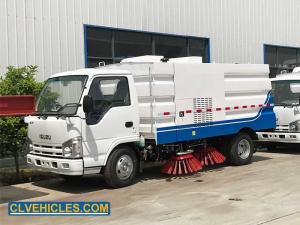 China 100P ELF 98hp ISUZU Road Sweeper Truck 5000L Euro 3 Emission wholesale