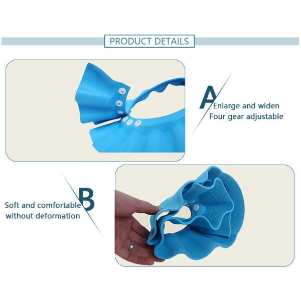 Soft Baby Shampoo Head Protector Care Shower , Baby Bath Hat EVA Material