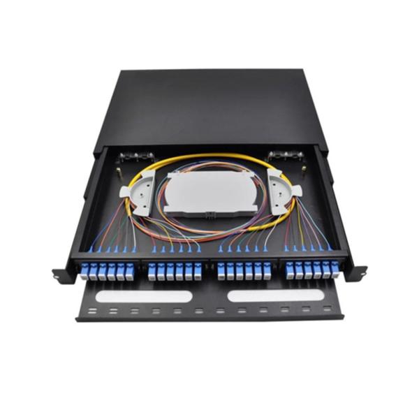 MPO Optical Fiber Termination Box Splice Patch Panel 24 Port SC Simplex