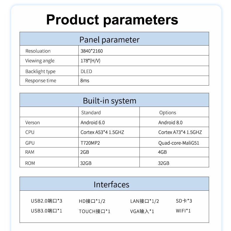 Touch Screen LCD Interactive Whiteboard Display Electronic Interactive Board For Sales