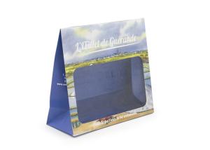 China White Sustainable Kraft Personalised Paper Bags With Transparency Window wholesale