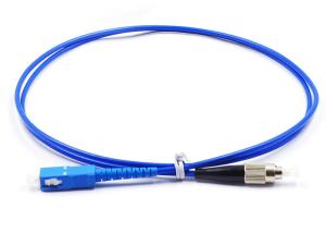 China FC To SC Optical Patch Cord One Meter Long 50dB Return Loss Blue Color wholesale
