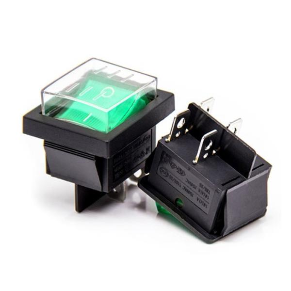 Quality On Off Switch 4 Pin 2 Position 16a 250v Rocker Switch With Waterproof Cover for sale