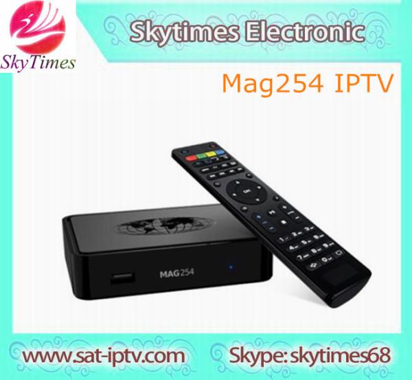 Quality IPTV MAG254 powferful digital satellite receiver mag254  set top box for sale