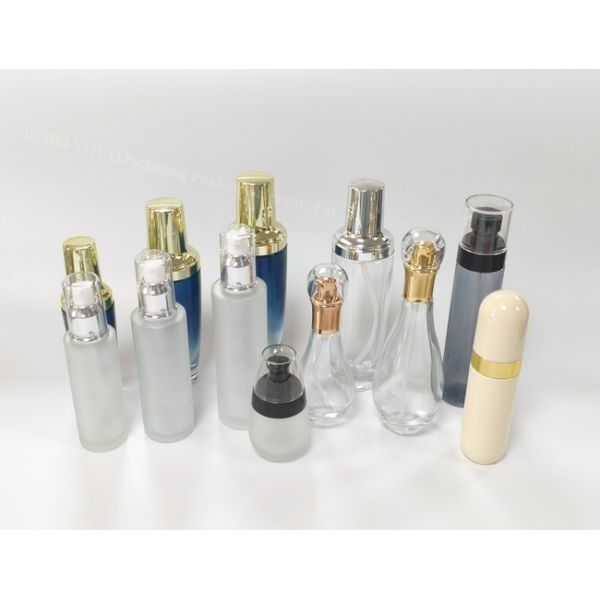 4oz Cosmetic Spray Bottle Glass Clear Press Pump Sealing Type