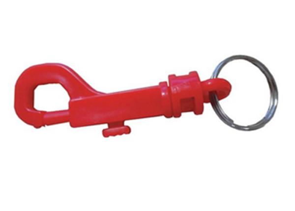 Quality Easy Rotation Plastic Key Clip , Plastic Key Ring Clips With 7/8" Split Ring for sale