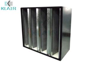 V Bank Activated Charcoal Filter , High Capacity Carbon Odor Filter Class 2