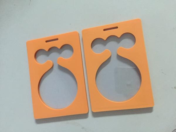 Quality High Quality Orange Soft PVC Name Card Pouch With Clear PVC Insert For Exhibition Card Tag for sale