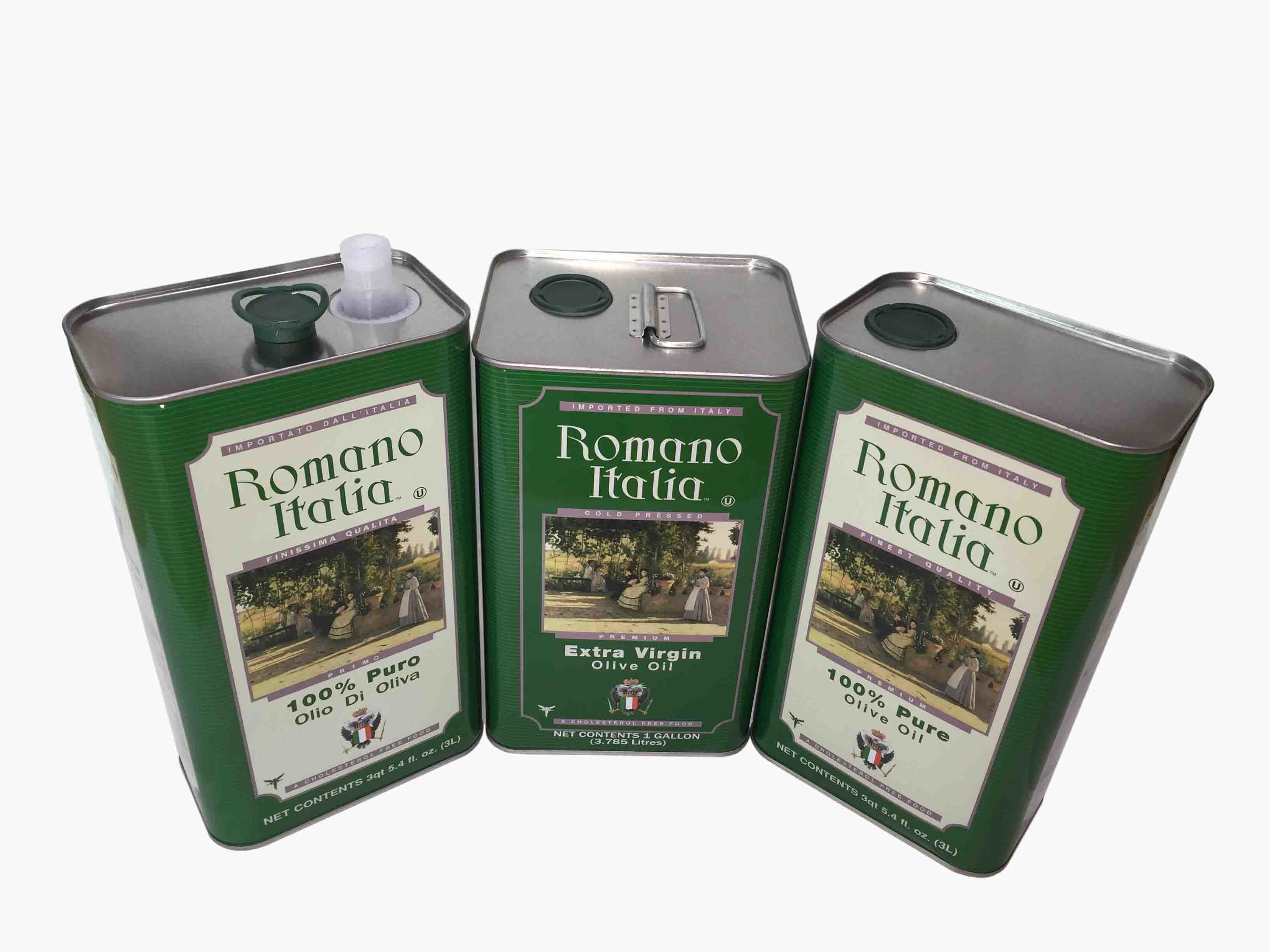 Square Olive Oil Tin Cans 1 Liter Tin Can Food Packaging