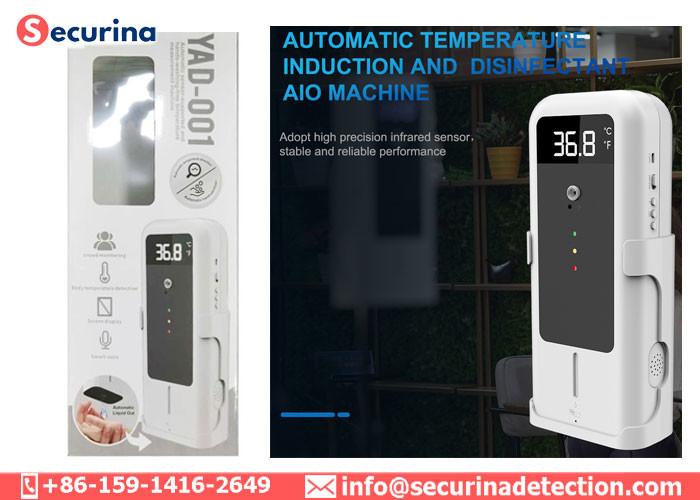 CE FCC Certificated Automatic Infrared Thermometer Hand Sanitizer Dispenser with Tripod Stand