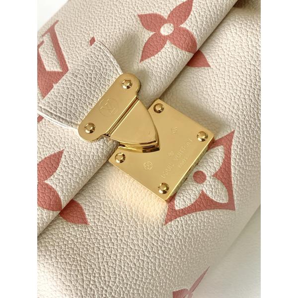 Favorite Creme Mini Sling Bag Branded LV Rose Trianon Two Monogram Empreinte Leather